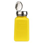 Menda 35276 ESD-Safe Yellow durAstatic Solvent Dispenser Bottle With One-Touch Pump Top, 6 oz