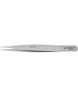 Excelta 00C-SA Stainless Steel Anti-magnetic General Assembly Tweezers with Straight Strong Tips, 4-1/4"