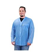 Desco 04642 Trustat Jacket with Snaps, Blue, Large