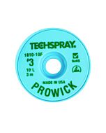 Techspray 1810-10F Pro-Wick Rosin Desoldering Braid, .075", 10' Green ESD Spool