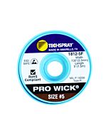 Techspray 1812-5F Pro-Wick Rosin Desoldering Braid, .130", 5' Brown ESD Spool