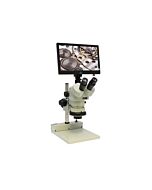 Aven 26800B-385 SPZV-50 Trinocular Microscope with Mighty Cam Eidos 2M Integrated Camera & Monitor