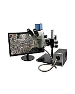 Aven 26800B-382 SPZV-50 True Trinocular Stereo Zoom Microscope On Stand Dabs