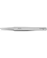 Excelta 2A-SA-PI 2 Star Stainless Steel Anti-magnetic Tweezer with Straight Tapered Flat Round Tip, 4-3/4"