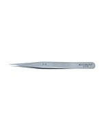 Excelta M-3-S Stainless Steel Tweezers with Straight Fine Tips 3 Star 2-3/4"