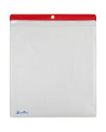 Menda 34454 ESD-Safe Clear Shop Traveler with Red Header & Zip Top, 10x12, Pack of 10