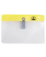 Menda 35012 ESD-Safe Horizontal Clip-On Badge Holder, 4-1/4 x 2-15/16", 2mil