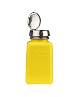 Menda 35276 ESD-Safe Yellow durAstatic Solvent Dispenser Bottle With One-Touch Pump Top, 6 oz