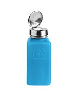 Menda 35284 Dissipative HDPE Blue durAstatic Solvent Dispenser Bottle With One-Touch Pump Lid, 8 oz