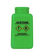 Menda 35732 Bottle Only Green Hcs Label Acetone Printed, 6 oz