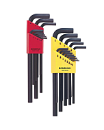 BONDHUS 22199 Hex L-wrench Double Pack Long Length,12137 .050-3/8" & 12199 1.5-10mm