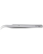 Excelta 7-SA Stainless Steel Anti-Magnetic Tweezer with Curved Tip, 4-1/2"