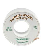 Chemtronics 70-3-25 Soder-Wick Unfluxed Desoldering Braid