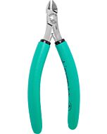 Excelta 7142E ESD-Safe Round Head Flush Cutters with Cushion Grip Handles, 5-3/4"