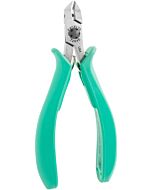 Excelta 7204E ESD-Safe Angulated Head Tapered Ultra-Flush Cutters With Cushion Grip Handles, 5-1/4"