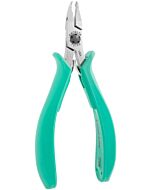 Excelta 7275E ESD-Safe Relieved Jaw Mini Angulated Maximum Flush Cutter With Ergonomic Grip, 4.75"