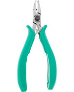 Excelta 7282E ESD-Safe Ergonomic Angled Head Maximum Flush Cutter For Soft Wire, 5 Star, 4-3/4"
