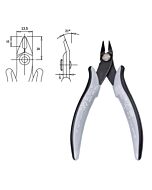 HAKKO CHP-170-D 16Dissipative Cutter with Flush Cut & Safety Clip for up to 16 AWG, 4-3/4" Long