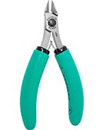 Excelta 9246E Medium Relieved Head Tapered Flush Cutter with Cushion Grip Handle, 5"