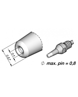 JBC C560003 Through Hole Cartridge Desoldering Tip, 1.0 x 2.7mm
