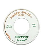 Chemtronics 50-3-100 Soder-Wick Rosin Desoldering Braid