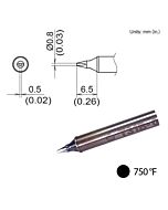Hakko T31B-02D08 T31B Series Chisel Soldering Tip for FX-1001 Handpiece, 0.8mm x 6.5mm