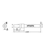 Hexacon HT337X Mushroom Conical Chisel Soldering Tip, 1/4"