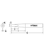 Hexacon HT586X 1/4" Conical Chisel Soldering Tip