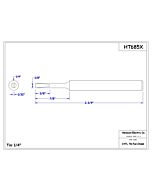 Hexacon HT685X Turned-Down Full Chisel Soldering Tip, 1/4"