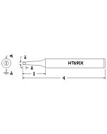 Hexacon HT691X Turned-Down Full Chisel Soldering Tip, 1/4"