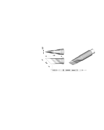 JBC C210018 Knife Cartridge Soldering Tip, 3.4mm