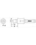 Hexacon J801X Semi Chisel Soldering Tip, 1/8"