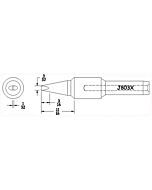 Hexacon J803X Semi Chisel Soldering Tip, 3/32"