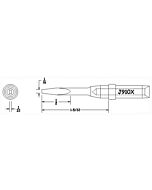 Hexacon J910X Therm-O-Trac Extra Long Semi Chisel Soldering Tip, 1/16"