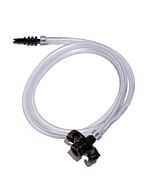 Jensen Global JG10A-X6 Standard Black Barbed Syringe Adapter With 1/4" tubing, 6' Long, 10CC