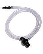 Jensen Global JG30A-X6 Standard Black Barbed Syringe Adapter with 1/4" tubing, 30/50CC