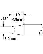 Metcal STTC-013 STTC 600 Series 90° Chisel Cartridge Soldering Tip for MX Series System, 3.00mm