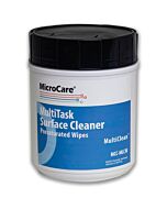 MicroCare MLCW MultiClean Multi Task Surface Cleaner Pre-Saturated Wipes, 5 x 8", 100 per Tub
