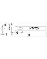 Hexacon HT470X Semi-Chisel Soldering Tip, 3/8"