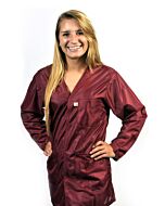 Techwear VOJ-33C-L ESD-Safe V-Neck Hip Length Jacket in OFX-100 Material with Cuffs, Large