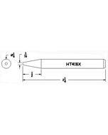 Hexacon HT418X Semi-Chisel Soldering Tip, 1/4"