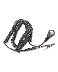 Desco 09088 Premium Adjustable Metal Wrist Strap, 6 ft Coil Cord