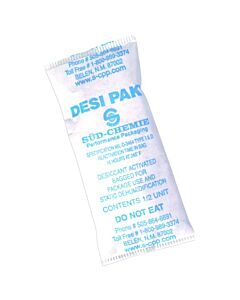Desco 13840 1/2 Unit Drying Agent Desiccant Pack, 1.5" x 3"