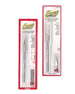 Excel 15001 K1 Round Aluminum Handle Knife w/ Safety Cap & #20011 Blades