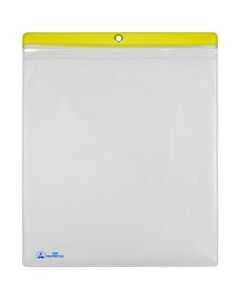 Menda 34457 ESD-Safe Clear Shop Traveler with Yellow Header, 10" x 12", Pack of 10