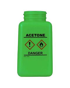 Menda 35732 Bottle Only Green Hcs Label Acetone Printed, 6 oz