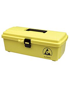 Menda 35870 Yellow Dissipative Tool Box, 14-1/2 x 7-1/2 x 5"