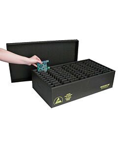 Protektive Pak 37265 ESD-Safe Corrugated In-Plant Handler with 20 Cells & Lid