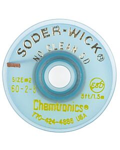Chemtronics 60-2-5 Soder-Wick No Clean Yellow Desoldering Braid