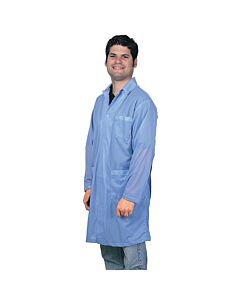 Desco 73600 Statshield ESD-Safe Lab Coat with Snaps, X-Small, 38" Long